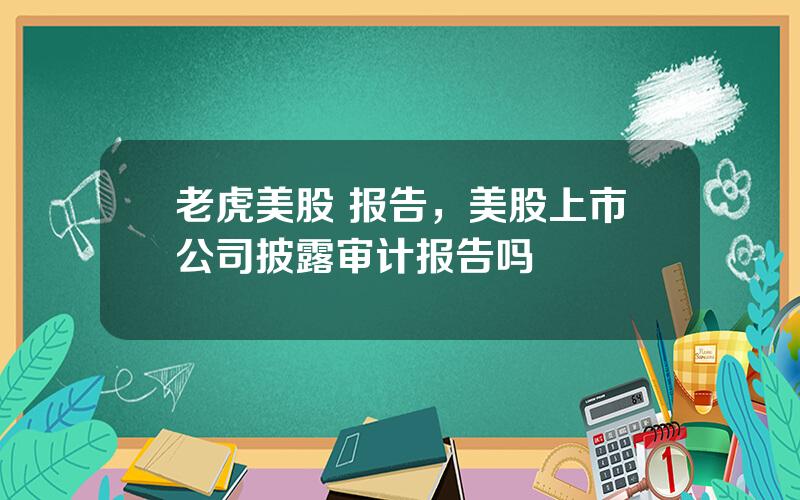 老虎美股 报告，美股上市公司披露审计报告吗